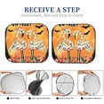 thumbnail image 6 of Honeii Halloween Flamingos Print Foldable Car Sun Shade for Windshield, 2-Piece UV Protection Shade, Protects Car Interior, Ideal for Cars, Trucks, SUVs-Small, 6 of 6