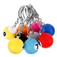 thumbnail image 1 of 9pcs Billiards Ball Keychains Pool Ball Keychains Pool Player Gifts Decorative Sports Themed Keychains, 1 of 4
