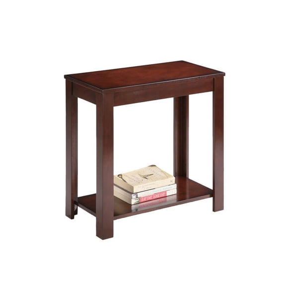 24" Tall Wooden Side Table / End Table, Traditional Design, Dark