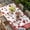 White, variant on Valentine's Day Gnomes Table Cloths for 4 Foot Rectangle Tables, Love Heart Red Patio Waterproof Elastic Fitted Tablecloths, Washable Rectangular Table Cover for Camping
