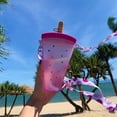 thumbnail image 3 of Dusknt Popsicle Water Cup Ice Cream Cup Portable Strap Cup Purple Dragon Fruit - 320Ml, Home & Garden,Glass&Bottlecute Watermelon Straw Water Bottle Ice Cream Popsicle Cup with Shoulder Strap, 3 of 8