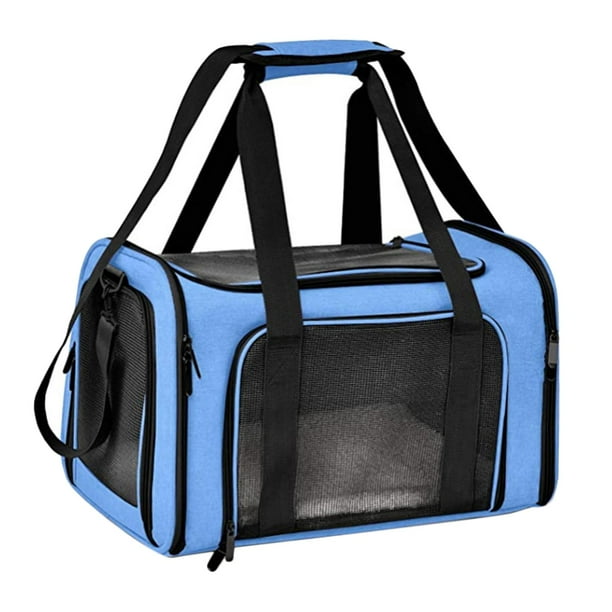 Bolsa de transporte para gatos y mascotas Bolsa de viaje suave Bolsa de transporte para perros y cachorros para gatos pequeños medianos Perros - Azul Sunnimix Transportín para gatos
