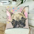 thumbnail image 3 of WOPOP Dog Pillow Case Cover 18x18 inches, French Bulldog Zippered Throw Pillowcase Cushion Case, Set of 2, 3 of 3