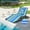Blue & Green, variant on Spaco Patio Lounge Chair, Beach Chaise Lounge Chair with Face Hole and Removable Pillow-Turquoise