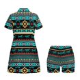 thumbnail image 7 of Chririnla Tribal Indian Aztec Stripe Print Women's Tennis Dress with Built in Shorts Zip Collared Workout Golf Dresses for Women Summer Short Sleeve Active Sportswear Golf Outfits, 7 of 7