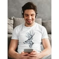 thumbnail image 2 of Sketch Of Sideview Deer T-Shirt Men -Image by Shutterstock, Male 3X-Large, 2 of 4