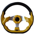 thumbnail image 1 of Soumake 320mm Metal Faux Leather Car Modification 6-Bolt Racing Style Steering Wheel, 1 of 4