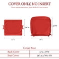 thumbnail image 3 of Pakunoda 4 Set of Waterproof Outdoor Deep Seat Cushion Replacement Slipcovers, 22" X 24" Patio Furniture Cushion Covers, Outdoor Cushion Covers with Zipper for Patio Furniture, Red, 3 of 7