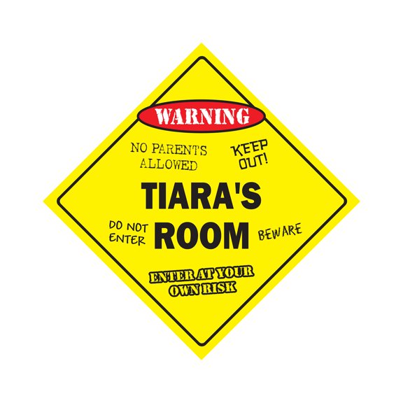 SignMission X-Tiaras Room 12 x 12 in. Crossing Zone Xing Room Sign - Tiaras