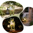 thumbnail image 4 of Aonerit 6.5X4.5In Solar Frog Statue, Resin Animal Figurine Light, Outdoor Garden Patio Decor, Auto On Led, Cute Lawn Ornament, 4 of 7