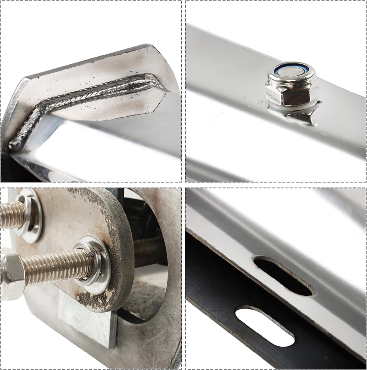 LABLT 30 Stainless Steel Straight Mud Flap Hanger 2 1/2 Bolt Tapered Replacement for Semi Truck