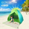thumbnail image 3 of Soapow Beach Tent, UPF 50+ Easy Pop Up Beach Shade Shelter Beach Tent With Carry Bag for 2-3 Person, Portable Beach Tent Umbrella Baby Canopy Cabana with Carry Bag, Green, 3 of 9