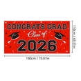 thumbnail image 2 of dgysar 2026 Graduation Backdrop 71x43 Inch Congrats Grad Banner Polyester Photography Background for Indoor Outdoor Party Celebration Decor Red 1 PC, 2 of 5