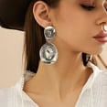 thumbnail image 4 of Country Concert Outfits for Women Western Earrings CowBoy CowGirl Drop Dangle Earring Vintage Oval Earring Turquoise Jewelry Western Accessories, 4 of 17