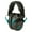 Black/Teal, variant on Walker's Game Ear GWPFPM1BKO Pro Low Profile Folding Muff Earmuff 22 dB Black/Orange