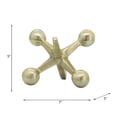 thumbnail image 5 of Decorative Metal Jack Sculpture for Home Décor - Modern Figurine for Bathroom, Office, and Living Room Décor - Abstract Accent for Entryway, Shelf Display, and Coffee Table - 5", Gold & Metallic, 5 of 13