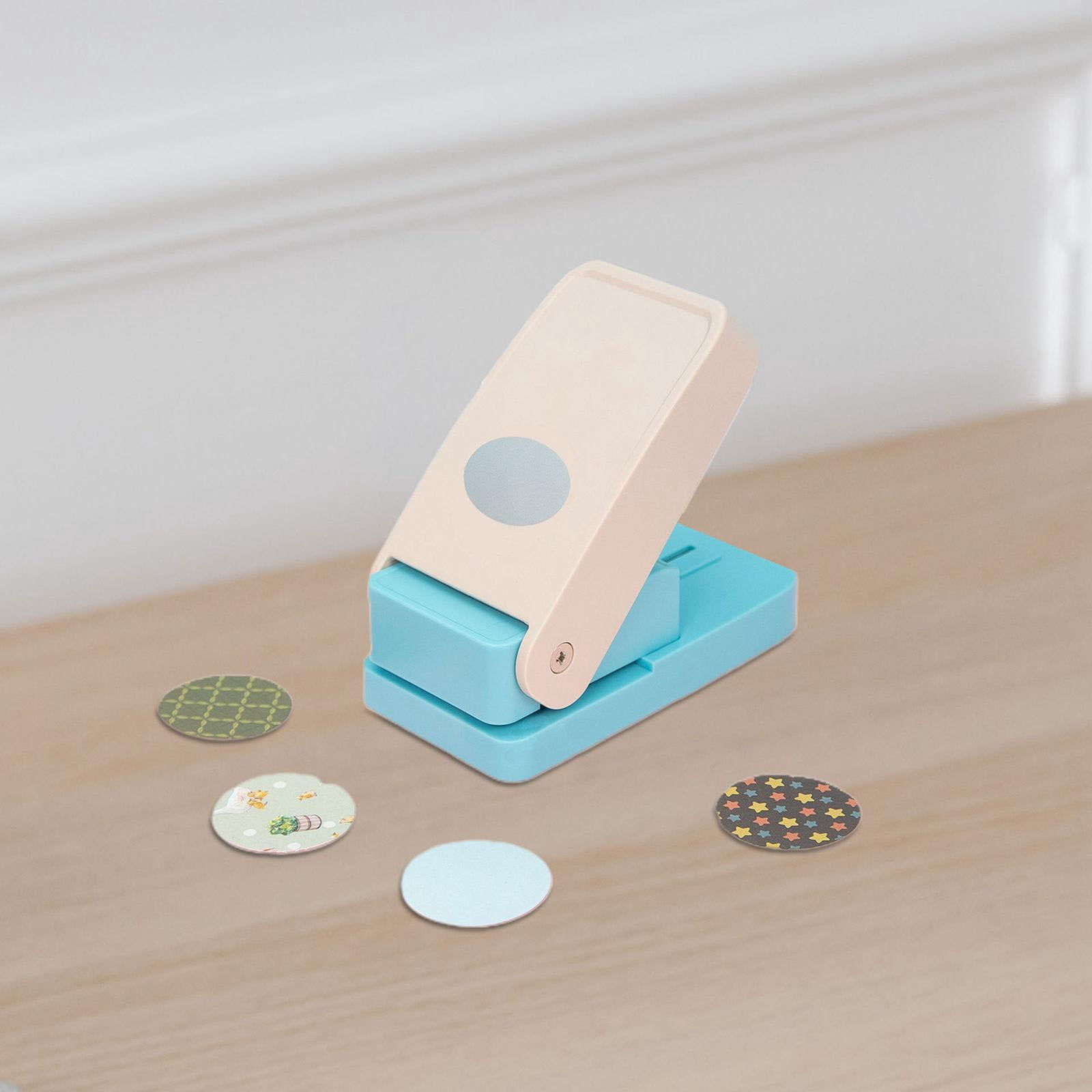 S SERENABLE Paper Puncher Hole Puncher Tab Punch Scrapbook Loose Leaf Separator Label Punch DIY Craft Supplies Strong PP And Metal Suitable for Teachers Students Oval