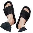 thumbnail image 4 of Mens Slippers,Men Slippers EVA Thick Sole Lightweight Comfort Summer Slippers for Outdoor Indoor Casual Wear,Slippers for Men,Black,4.5, 4 of 9