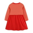 thumbnail image 5 of Zwiiyzr Toddler Girls Long Sleeve Dress Christmas Cotton Casual Dresses Twirly A-Line Skater Dress for School Party 2-7 Years Red, 5 of 5