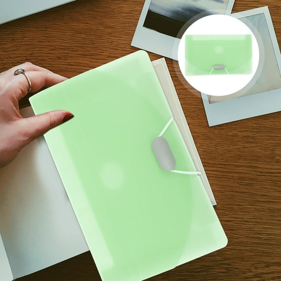 File Folder Organizer Document Cabinet Paper Office Light Green