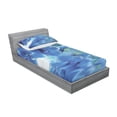 thumbnail image 3 of Flower Bedding Set with Sheet & Covers, Orchids Natural Flowers Reflections on the Water for Spring Time Relaxing Print, Printed Bedroom Decor 2 Shams, 4 Sizes, Blue, by Ambesonne, 3 of 3