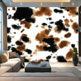thumbnail image 3 of Modern Wallpaper Murals 3D Cow dye seamless pattern Watercolor hand drawn black brown color Peel and Stick Removable Self-Adhesive canvas Wall Stickers for Nursery Kids Bedroom TV Wall Decor, 3 of 5