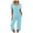 Blue, variant on Womens Home Clothes Short Sleeved Silk Like Pajamas Womens Summer Multicolor Suit Plus Size Nightgowns Women Yellow