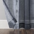 thumbnail image 4 of Archaeo Shibori Stripe Linen Blend Curtain, 50"x96", 50"x96", Indigo Blue, 4 of 5