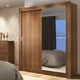 thumbnail image 1 of Ropero Closet Madesa Dallas Plus 2 Puertas Corredizas con Espejo 4 Cajones Marrón, 1 of 5