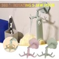 thumbnail image 4 of 3 Pcs 360 Rotating Folding Hook Self-adhesive 180 Degrees Vertical Flip Hook Waterproof Utility Hook Banmo, 4 of 5