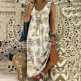 thumbnail image 2 of DPTALR Robe Longue Maxi Sans Manches à Col en V avec Poches pour Femmes Grande Taille, 2 of 7