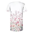 thumbnail image 5 of Inverlee Womens Plus Size Short Sleeve Button Tunic Tops Summer Trendy Floral Print V Neck Blouse Dressy Casual Pleated Shirts, 5 of 5