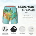 thumbnail image 5 of Daiia USA Tourist Map Mens Swim Trunks Swim Shorts Quick Dry Swim Shorts with Mesh Lining Pockets-Small, 5 of 9