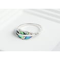 thumbnail image 5 of Floating Feather Abalone Shell Inlays Sterling Silver Ring-5, 5 of 9