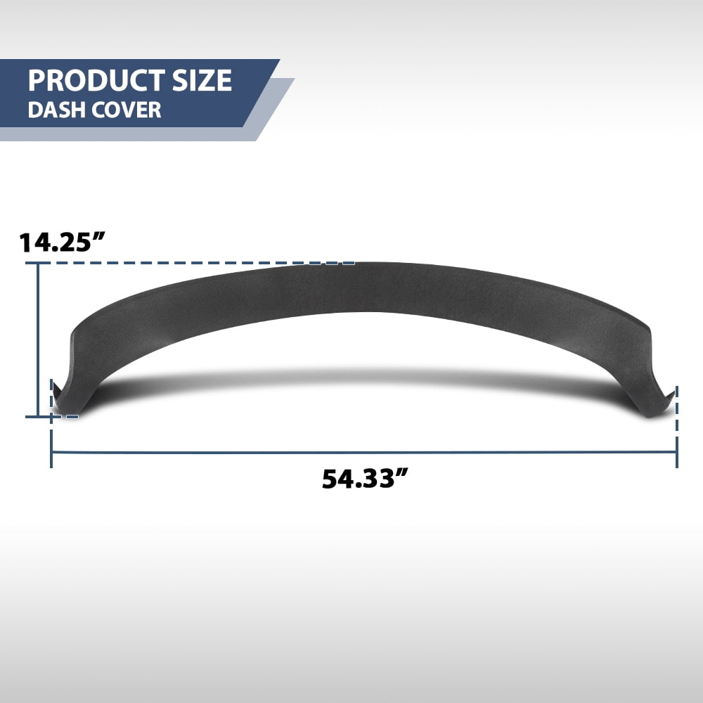Dash Dashboard Cap Cover Overlay Molded Fit For 1995-2005 Chevy Cavalier TPE Dash Cover Cap Black