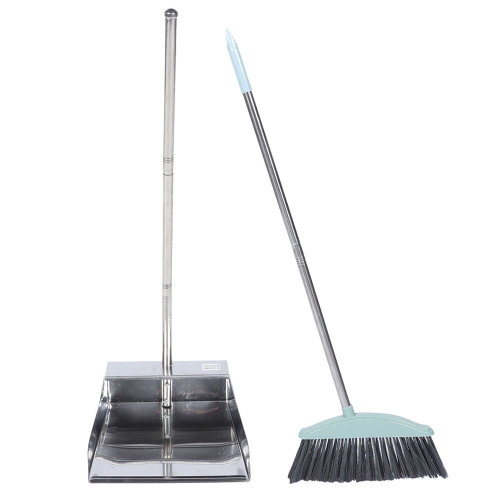 Happylost Upgrade Broom and Dustpan Set, Self-Cleaning with