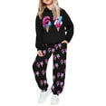 thumbnail image 4 of Kiijoy Toddler Girls Graphic Hoodie and Joggers Set Casual Fleece Tracksuit, Sizes 2-3T, 4 of 4
