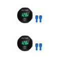 thumbnail image 4 of Youkk DC 5V-48V Voltmeter with Terminal LED Digital Display Car Voltage Meter IP65 Waterproof Accessory for RV Vehicle Automobile Green 2Set, 4 of 6