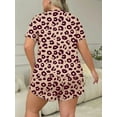 thumbnail image 2 of Musefolio Womens Plus Size Abstract Print Pajama Set Short Sleeve Top Shorts Sleepwear 1X-5X, 2 of 7