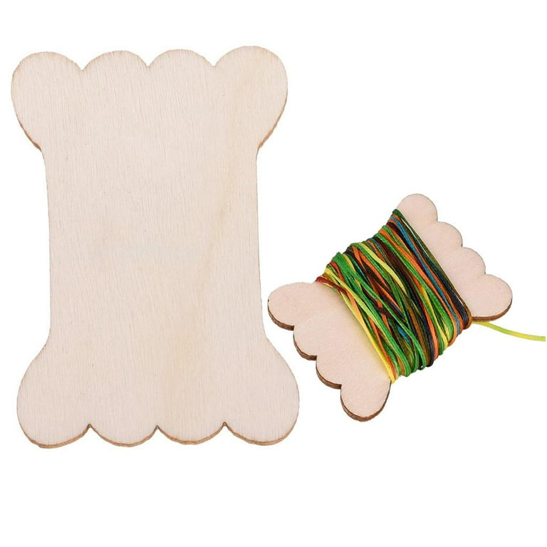 20 Pack Wooden Floss Bobbins - Keep Thread Organized and Untangled - Wrap  and Store Floss, Needlepoint and Craft Thread 