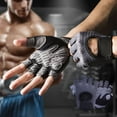thumbnail image 7 of Ovzne Gray Breathable Half Finger Workout Gloves Size S (13.5X8X1Cm) - Gym Training, Yoga, Cycling Weight Lifting Gloves For Men/Women - Non-Slip, Callus Prevention, 7 of 7