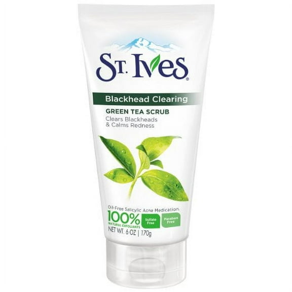 St. Ives Blackhead Clearing Face Scrub, Green Tea, 6 oz