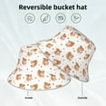 thumbnail image 5 of Daiia Squirrel Giving A Gift Pattern Bucket Hat - Trendy Cotton Sun Hat for Beach, Golf, Fishing - Fun Outdoor Vacation Boonie for Men and Women, 5 of 9
