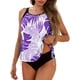 thumbnail image 2 of Tankini estampado para mujer, top y braguita, bikini holgado con cordón ajustable, conjunto de bikini dividido, traje de baño de dos piezas para mujer, trajes de baño tankini para mujer, traje de baño, 2 of 6