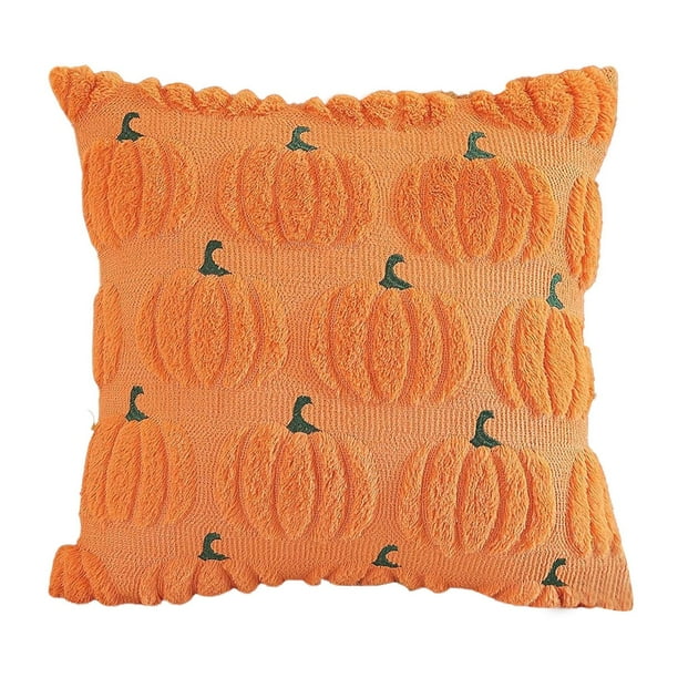 Funda de cojín decorativa de calabaza de Halloween para el hogar Funda de cojín decorativa de otoño para Halloween 45 x 45 cm Funda de cojín decorativa