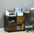 thumbnail image 2 of Vinsetto Lateral File Cabinet with Wheels Mobile Printer Stand, 2 of 10