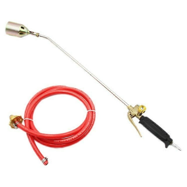 Propane Torch Weed Burner, Three-Valve Blowing Torch, with 98.42 Inches (About 250 cm) Hose, Adjustable Flame Control