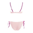 thumbnail image 5 of GEWSEY Womens Sexy 2 Piece Bikini Sets Cheeky High Cut Bathing Suit Color Block Textured U-Wire Swimsuits 2026 (Pink, XL), 5 of 8