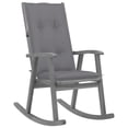 thumbnail image 5 of vidaXL Rocking Chair with Cushions Gray Solid Acacia Wood, 5 of 40