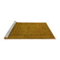 thumbnail image 2 of Ahgly Company Machine Washable Indoor Round Oriental Yellow Industrial Area Rugs, 5' Round, 2 of 4
